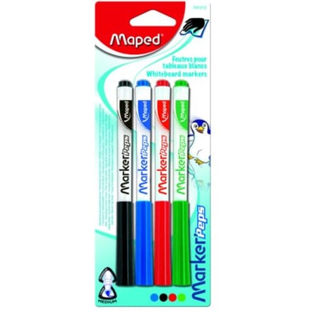 Maped whiteboardmarker, assorti kleuren, 4 stuks