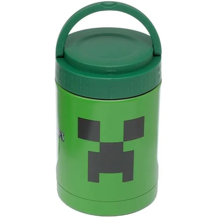 Minecraft Creeper - Duurzame RVS Thermos Lunch Heet & Koud Lunchpot 500 ml