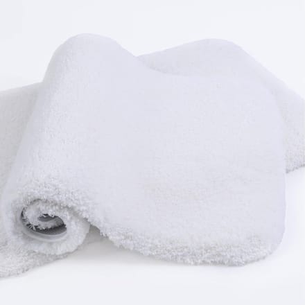 Goodivery ® Non-Slip Bath Mat, Pack of 2, Thickened Bathroom Rug, Soft Bath Mat, Fluffy Microfibre Bath Mat, Super Absorbent, Machine Washable, Quick Drying, 50 x 80 cm (White)