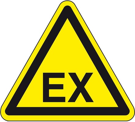 Waarschuwingssticker EX explosiegevaar 100 mm