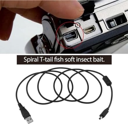 USB Oplaadkabel voor Camera's, Digitale Camera's, Gegevensoverdrachtkabel, Compatibel met Olympus, Diverse Modellen