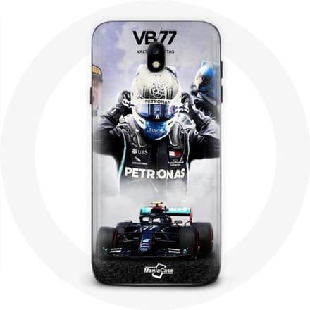Coque pour Samsung Galaxy j7 2017 Formule 1 Valtteri Bottas pilote de course F1 Noir