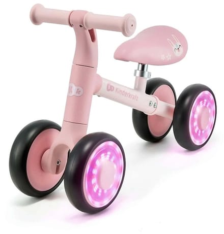 Kinderkraft CUTIE FLASH - Loopfiets - LED Wielen - Verstelbaar Zadel - Roze
