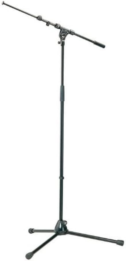 Lichtgewicht microfoonstatief met verstevigde basis en knikbare arm