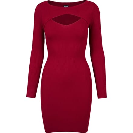 Urban Classics Cut Out Dames Mini-jurk - bordeaux - M