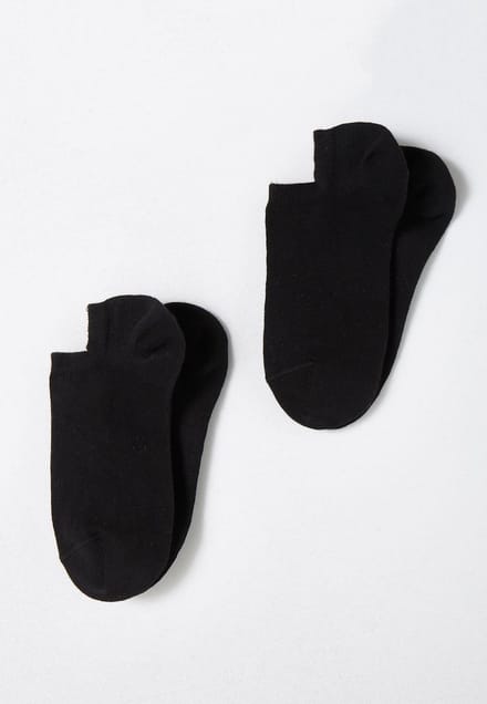 Damart - Set van 2 paar onzichtbare enkelsokken - Dames - Zwart - 42/44