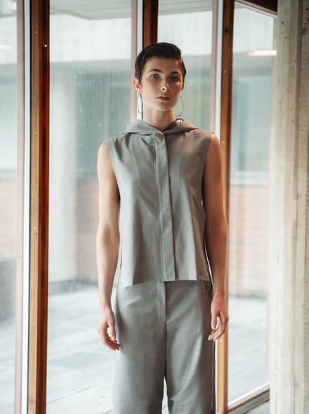 Jazmin viscose vest | Light grey - Light grey / XXS