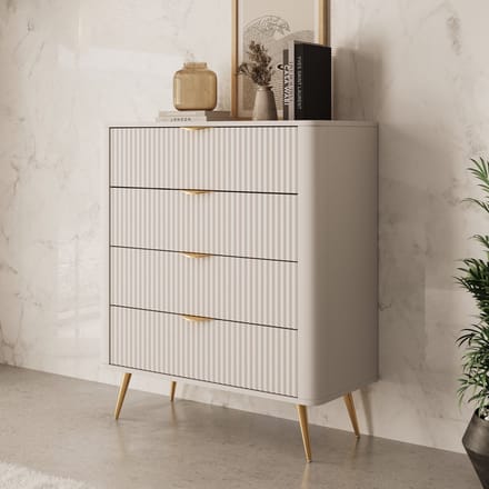 Meubella - Lima - Ladekast - Beige - 88x38x101 cm