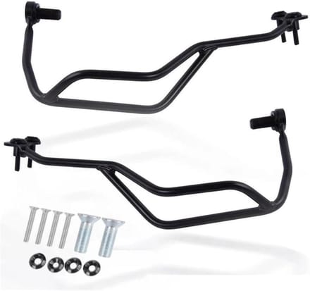 Motorfiets Stuurbescherming - Handkappen Bumper - Bescherming Motor - Valpreventie Frame - Set van 2 - Zwart
