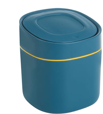 Bureau Prullenbak - Afvalemmer Werkplek - Ruimtebesparend Opbergen - Multifunctionele Container - 15.5 x 13.5 cm