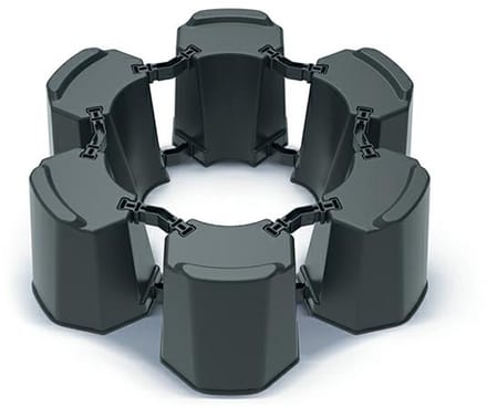 Prosperplast Basecan - Modulair Standaard voor Regenwatertank - Antraciet - Verstelbare Diameter - Kunststof
