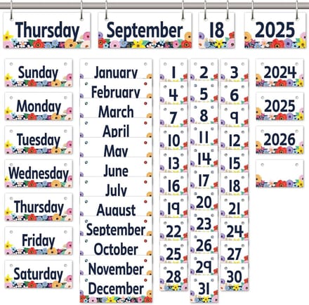 Flip Kalender - Bureau Kalender - Klas Klas Lokaal - Eeuwigdurende Datum Weergave - 54 Stuks