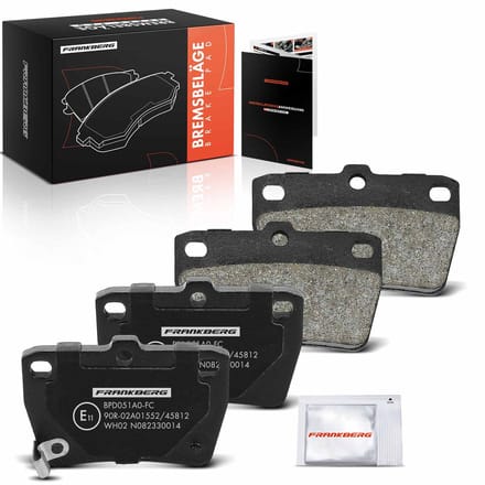 Frankberg 4x Remblokken achteras voor Toyota RAV 4 I Cabrio II
