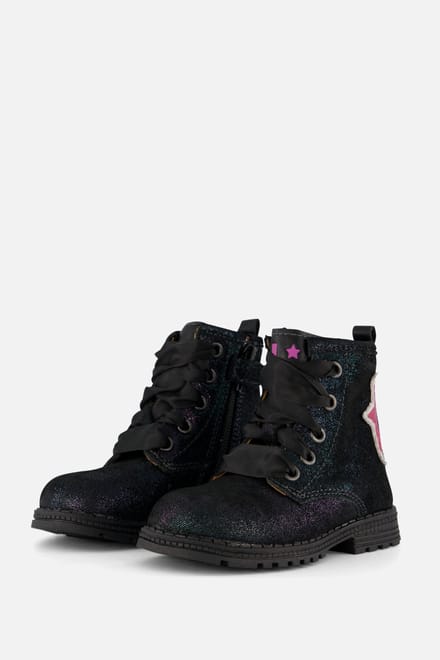 Muyters Muyters Veterboots blauw Leer