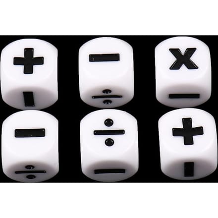 Lot de 6 dés d'addition, de soustraction, de multiplication et de division 6pcs gray