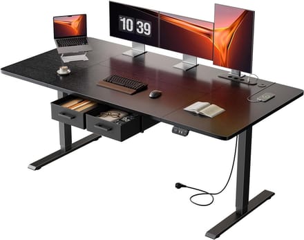 Elektrisch Zit Sta Bureau 160x80 cm met Stopcontact en USB-C