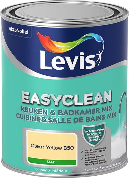 Levis - Easyclean Keuken & Badkamer Mix - Clear Yellow B50 - Mengverf - 1 L