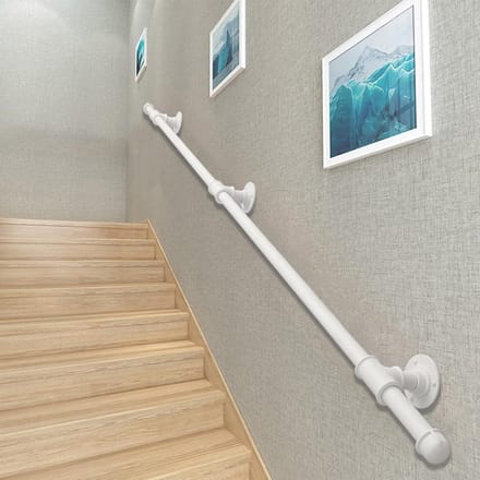 Witte Leuning - Trapleuning Buiten - Veiligheid Thuis - Antislip Grip - 210 cm - Geel