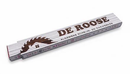 Vouwmeter Wit – Gepersonaliseerd - Hout – Cadeau of relatiegeschenk