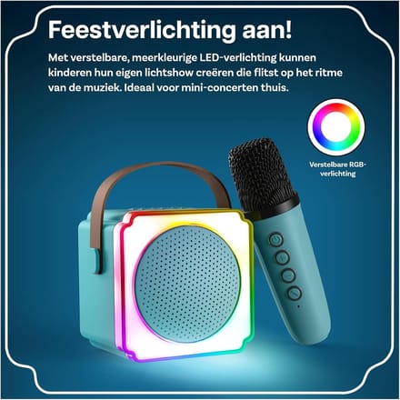 Karaokeset met Draadloze Microfoon - Bluetooth Speaker - Partybox - avondentertainment