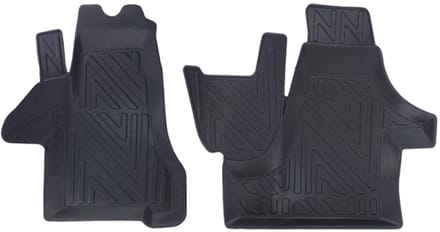 Rubbermatten Volkswagen T5 Bestelwagen 2003-2015 (voorset) - Premium carbonlook