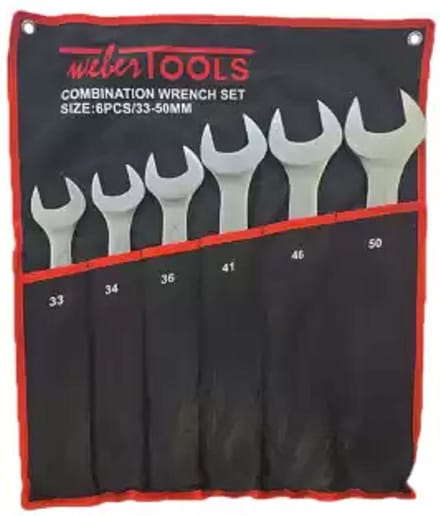 6 Delig steekringsleutel set 33, 34, 36, 41, 46 & 50mm-Weber Tools