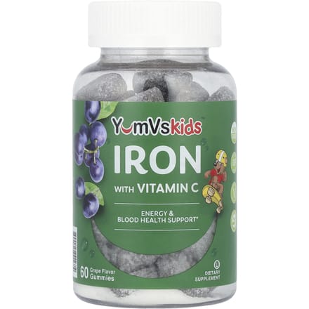 IJzer Gummy's met Vitamine C, Druivensmaak, 60 Gummy's