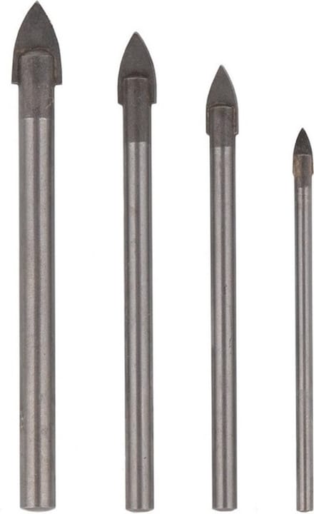 Glas boorset - 4-delig - 3 - 5 - 6 en 8 mm - glasboren