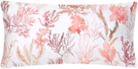 Perkal kussensloop wit & koraal Paisley print 50x70cm katoen bedlinnen