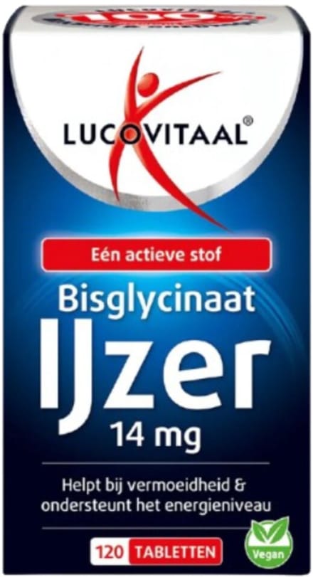 Lucovitaal IJzer Bisglycinaat 100% 120 tabletten