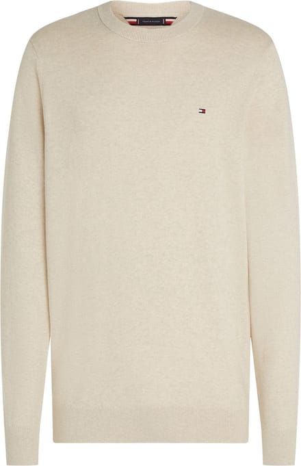 Tommy Hilfiger Pima Cotton Cashmere Sweater Heathered Oatmilk Maat: XXL | Sweaters Outlet | Heren | Ecru