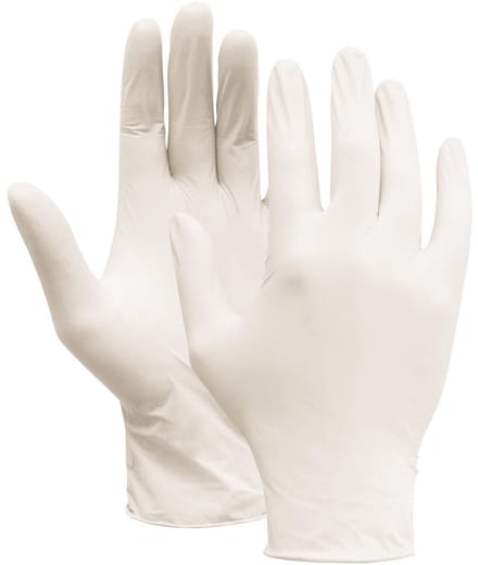 M-Safe latex onderzoekshandschoenen 4215 naturel - Maat L - 100 stuks