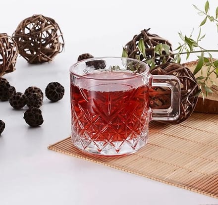 Pasabahce – mok – Timeless – geslepen glas met handvat – 195 ml – set 2