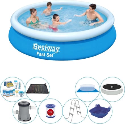 Fast Set Rond 366x76 cm - Deluxe Zwembad Set