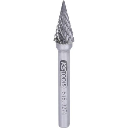 KS Tools 515.3274 Freesstift Hardmetaal Lengte 65 mm Afmeting, Ø 6 mm Werklengte 40 mm Schachtdiameter 6.0 mm