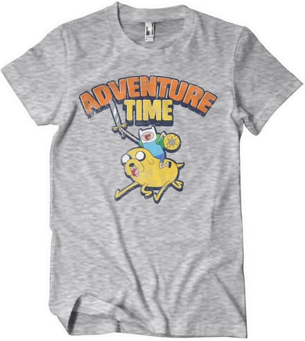 Adventure Time Gewassen T-shirt, heathergrijs