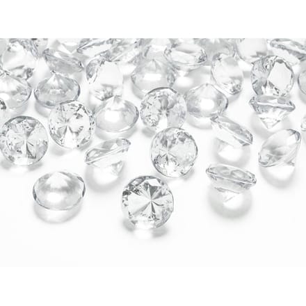 Partydeco - Tafel diamant 20 mm