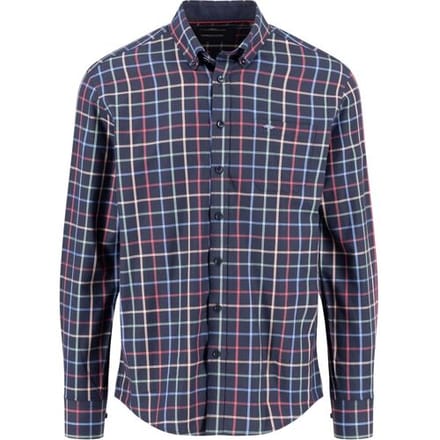 Fynch-Hatton Overhemd Colorful Multi Check Twill Button-Down Berry-Multi / male