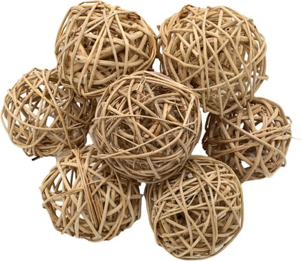 Colorations knutsel ballen hout medium 8cm set van 10 natuurlijk.