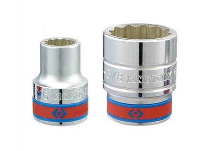 King Tony Dopslag 3/4" 1-3/8" 12-kant Kort 58mm Cr-V