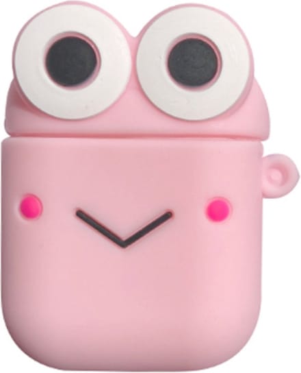 Hidzo Hoes voor Apple's Airpods 1/2 - Smile - Roze - Siliconen
