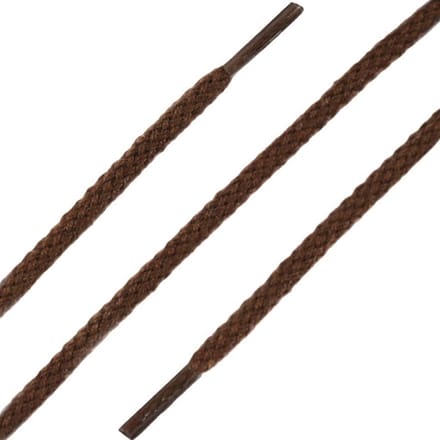 Veters rond dik middel bruin 120 cm