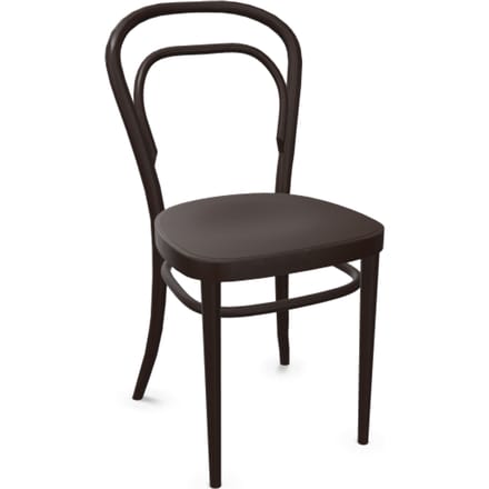Thonet - 213 Stoel - multiplex komzitting - donkerbruin gebeitst
