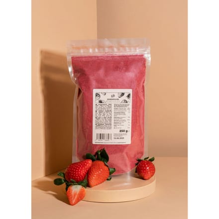 Poeder van gevriesdroogde aardbeien 250 g