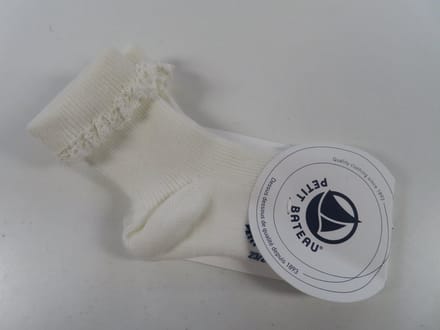 Petit Bateau - Sokken - 2 Pack - Meisjes - creme - Kantjes - 18/24 maand 23/24