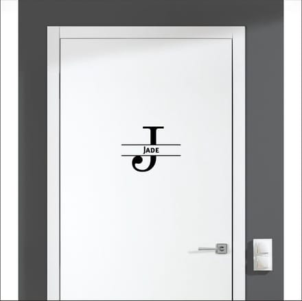 Deursticker Met Naam -  Jade - Zwart
