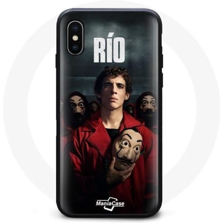 Coque - La casa de papel - Iphone XS Max - Souple - Design inspiré de la série - Noir