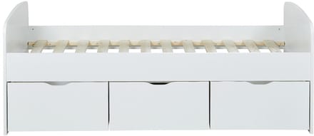 Vente-unique Bedframe hout wit 90 x 190 cm