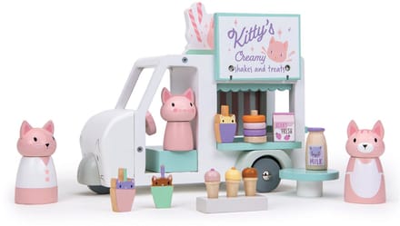 Tender Leaf speelgoed Kitty's Milkshake Busje houten speelset.