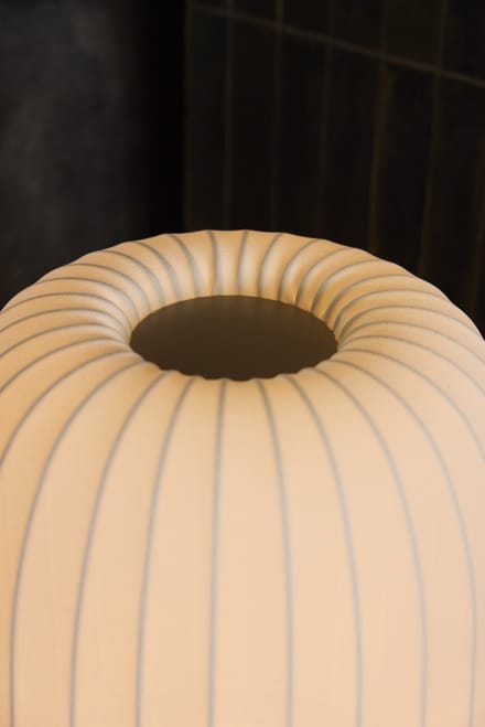 Northern vloerlamp Tradition, textiel, offwhite, E27